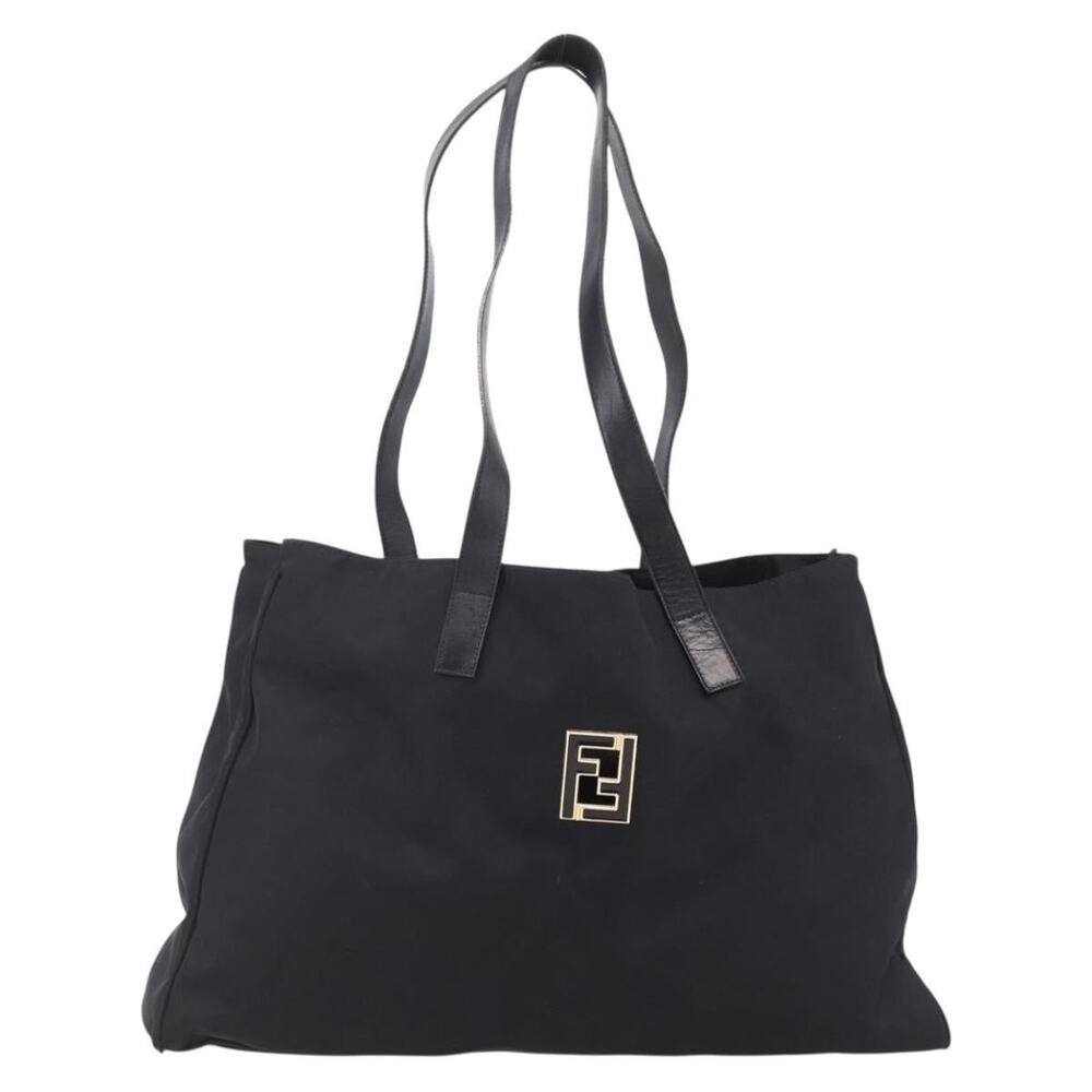 Fendi Nylon Tote Bag Black